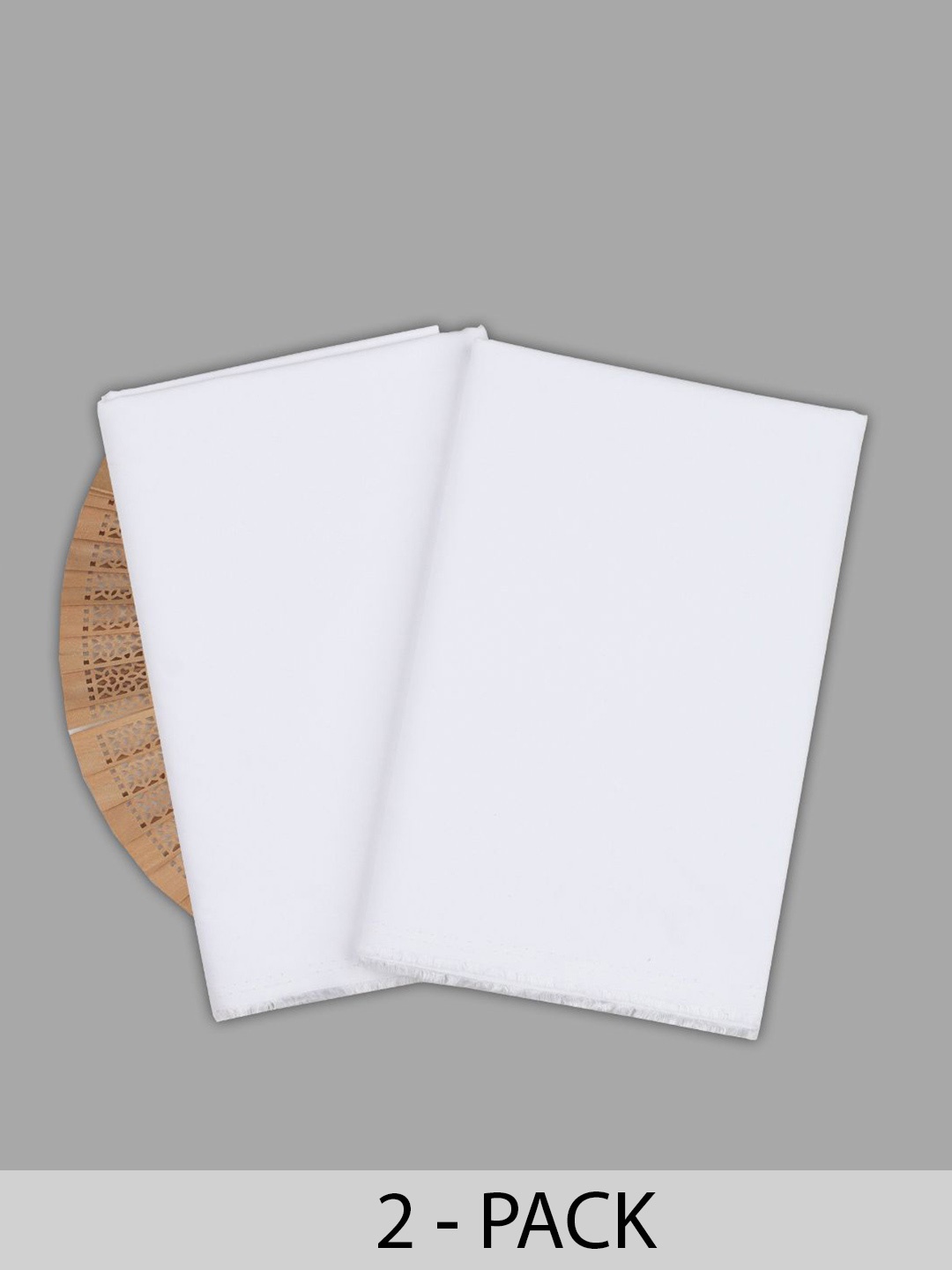 

Ramraj Men Pack Of 2 Solid Cotton Shirt Clothing Fabric, White