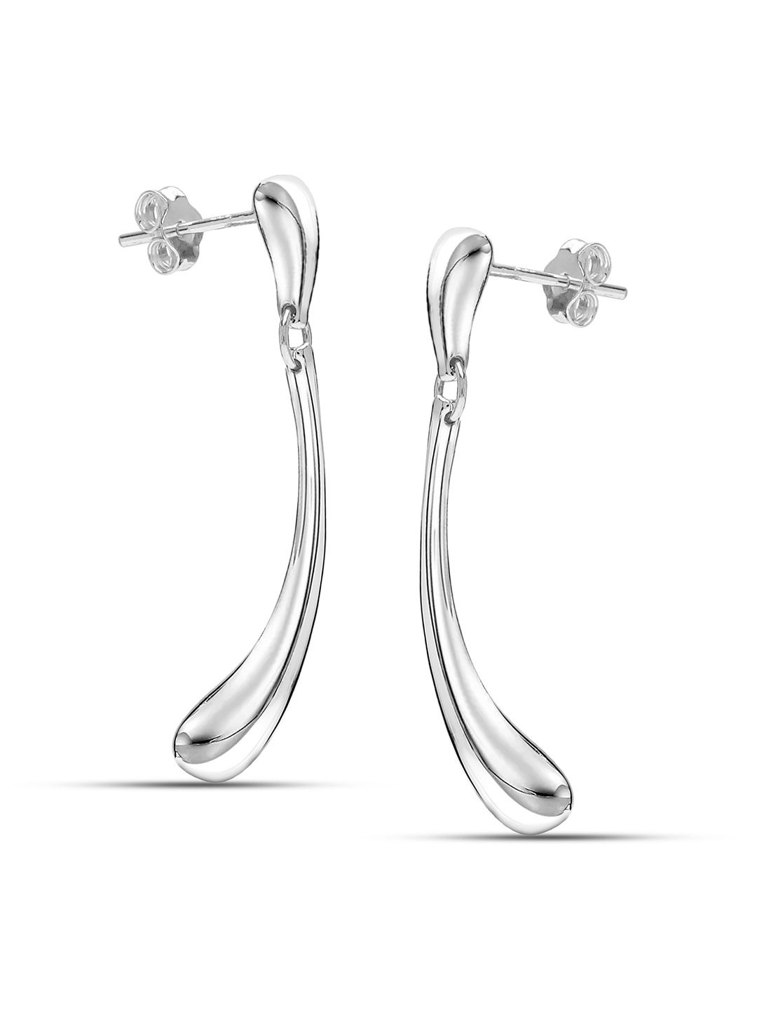 

LeCalla Contemporary Drop Earrings, Silver