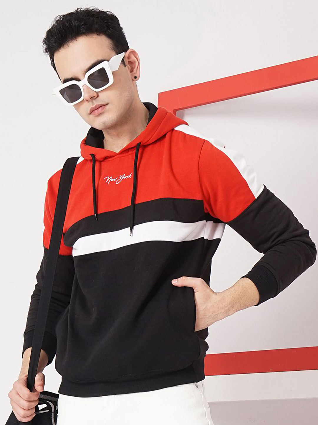 

The Indian Garage Co Men Hooded Sweatshirt, Black