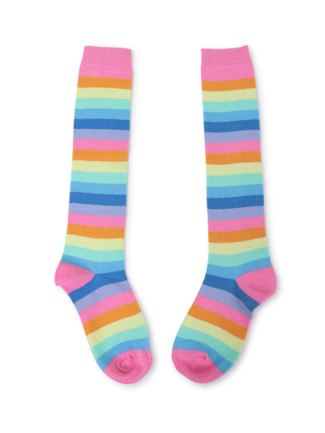 

TIPY TIPY TAP Kids Striped Cotton Thigh High Socks, Pink