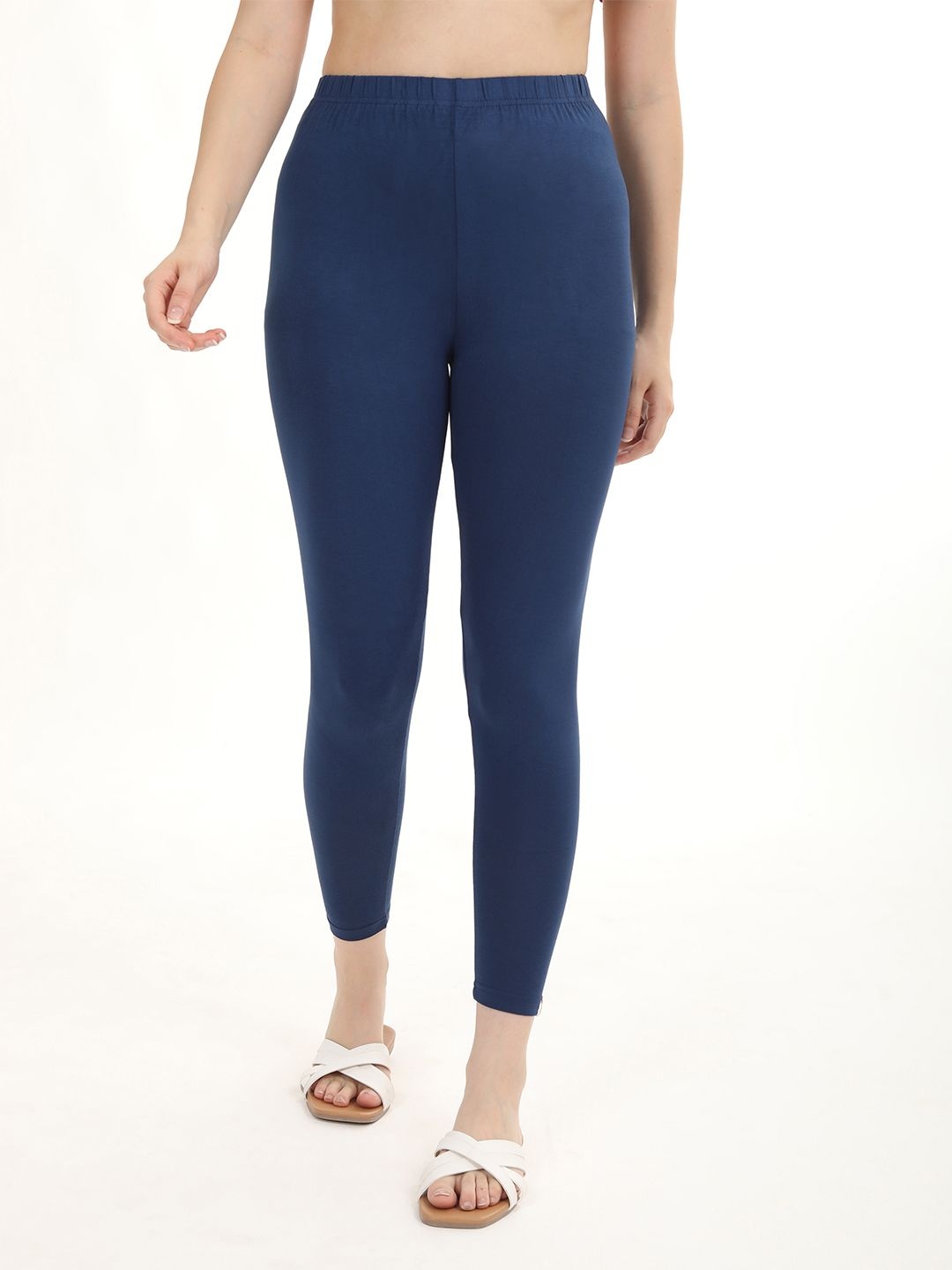 

Fly Birds Mid-Rise Ankle-Length Leggings, Navy blue