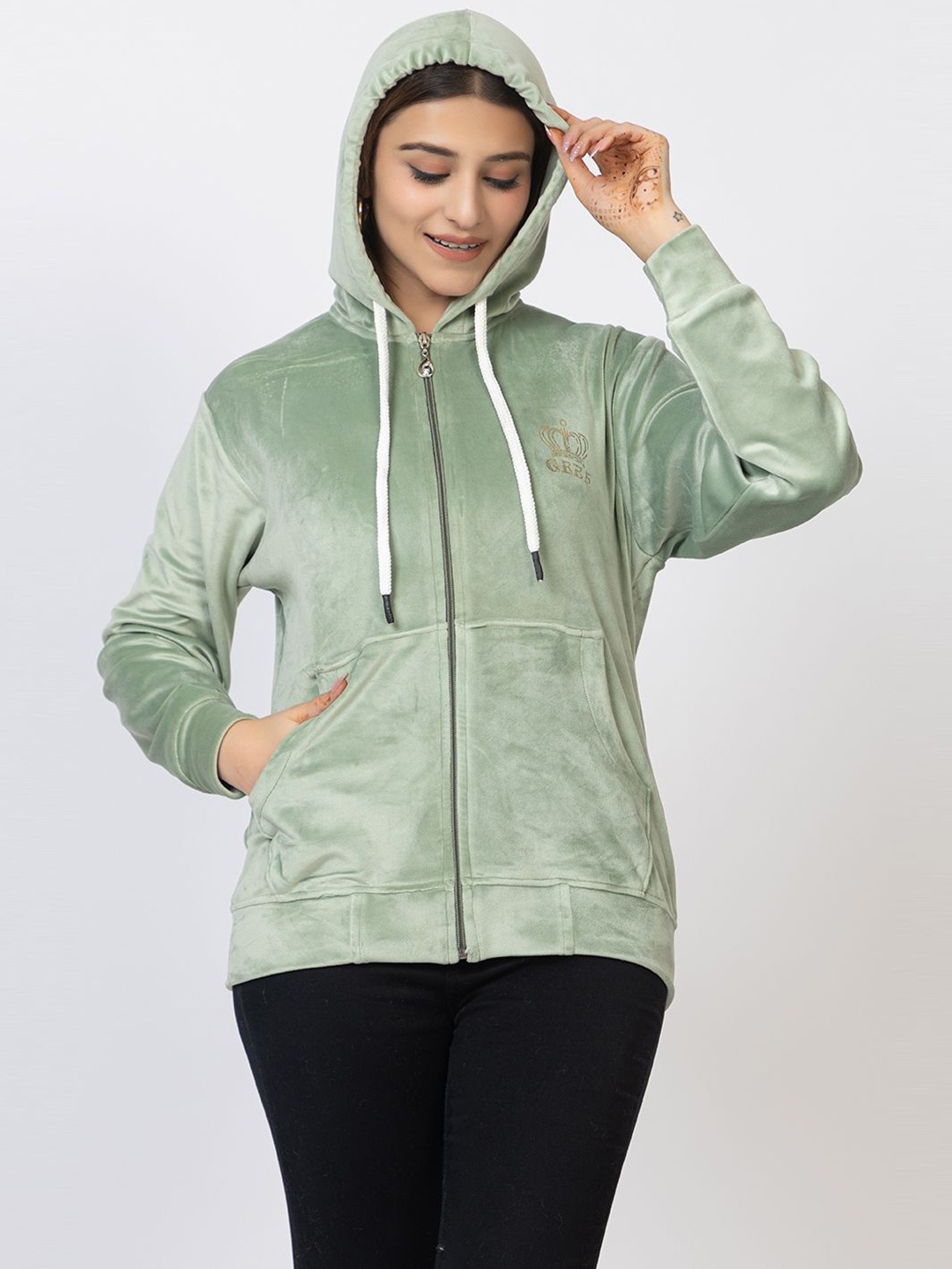 

GEE 5 Women Hooded Sweatshirt, Green