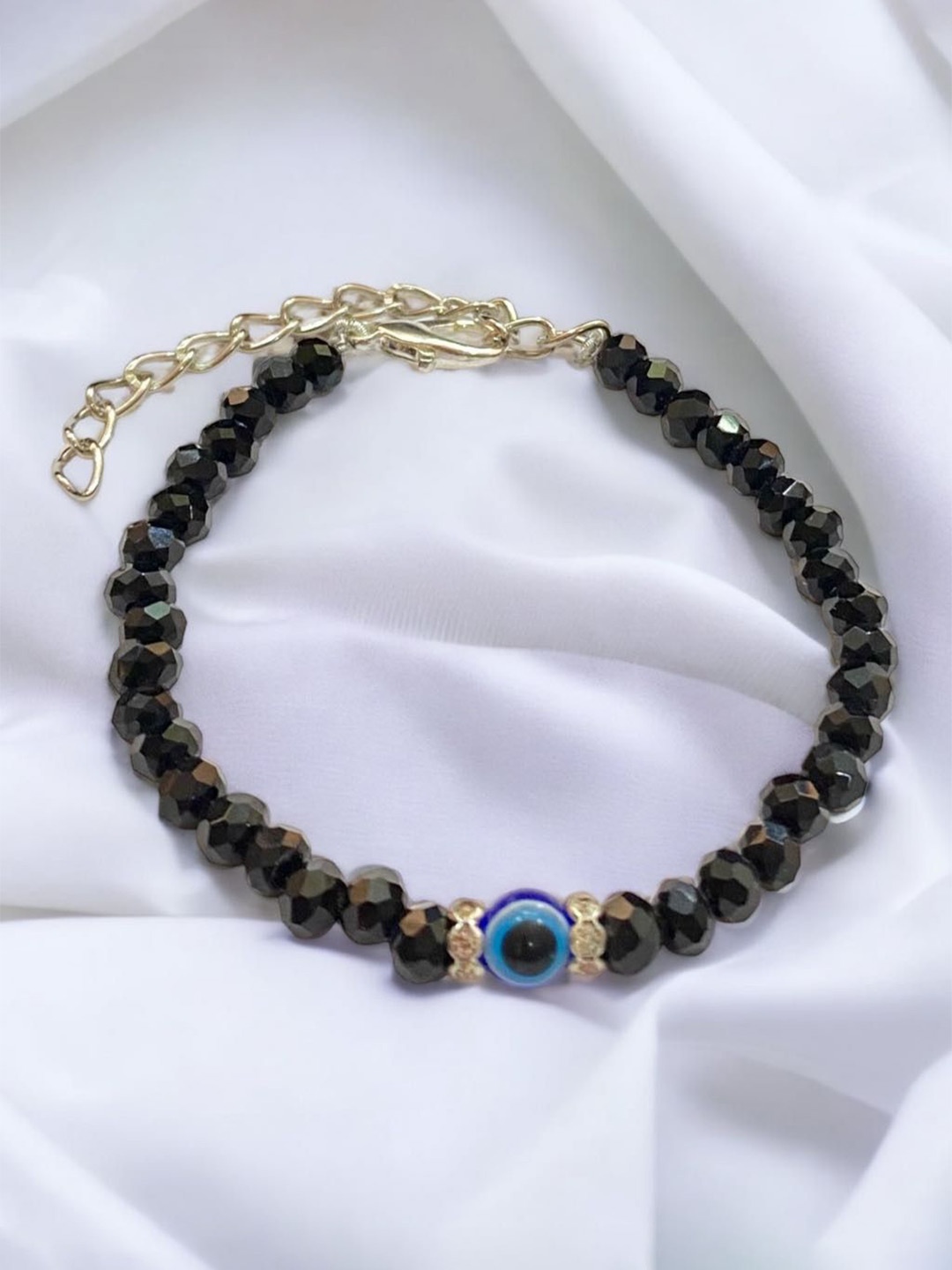

AARTISAI Beaded Evil Eye Wraparound Bracelet, Black