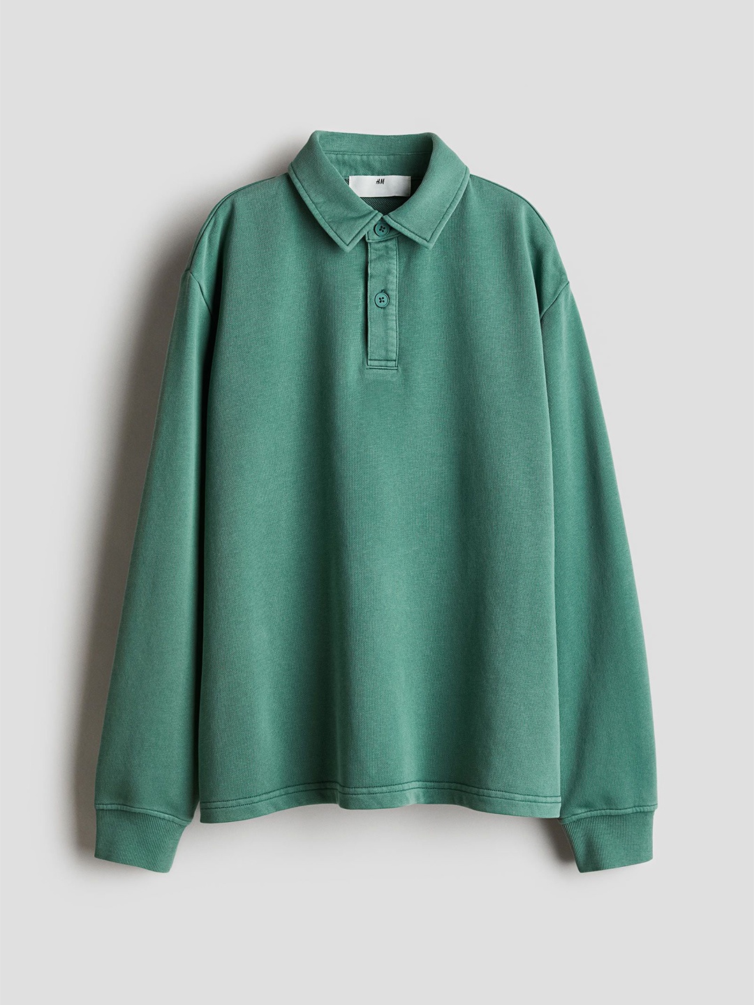 

H&M Sweatshirt Polo Shirt, Green