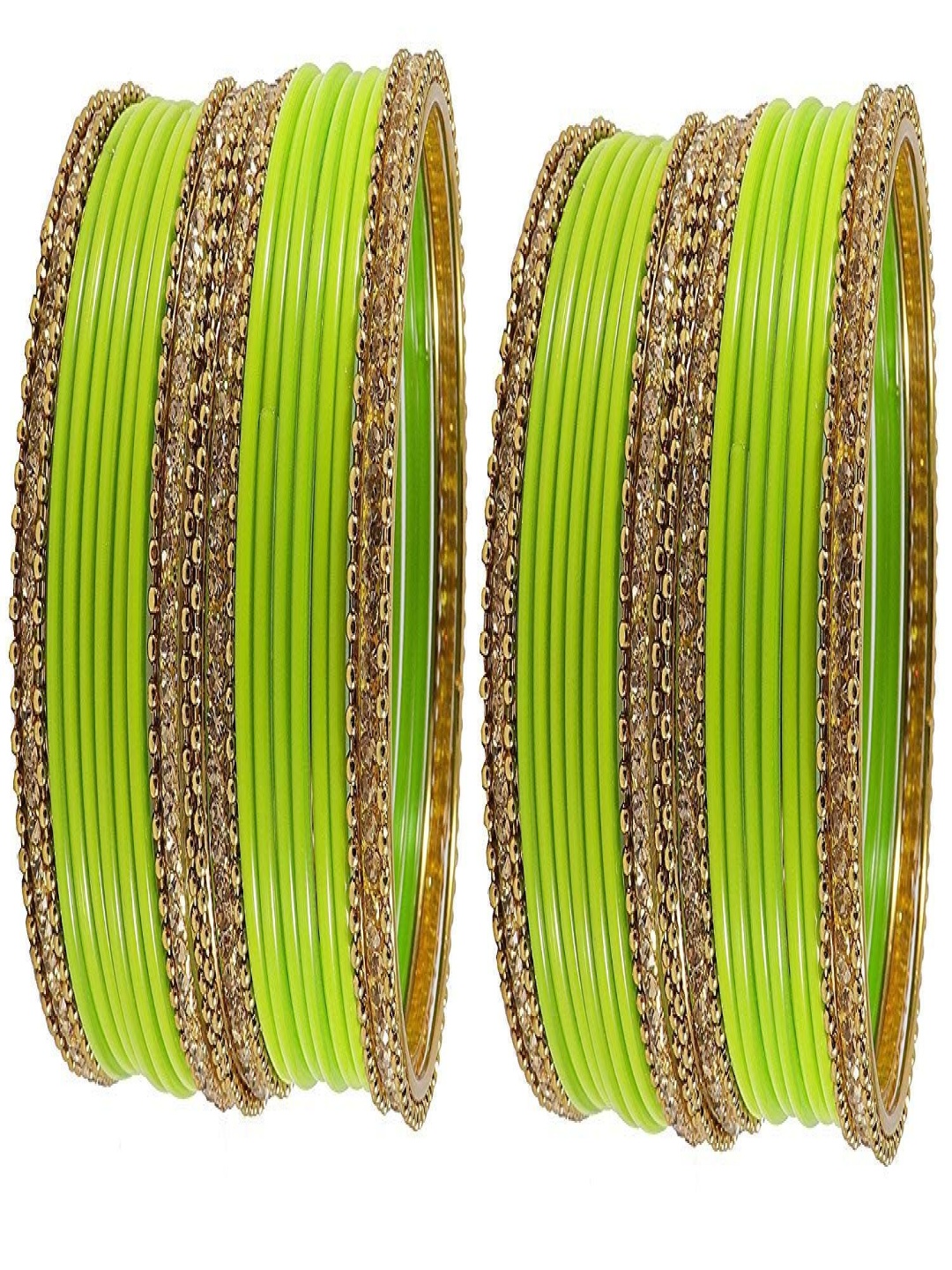 

ZULKA Set Of 48 Cubic Zirconia-Studded Bangles, Gold
