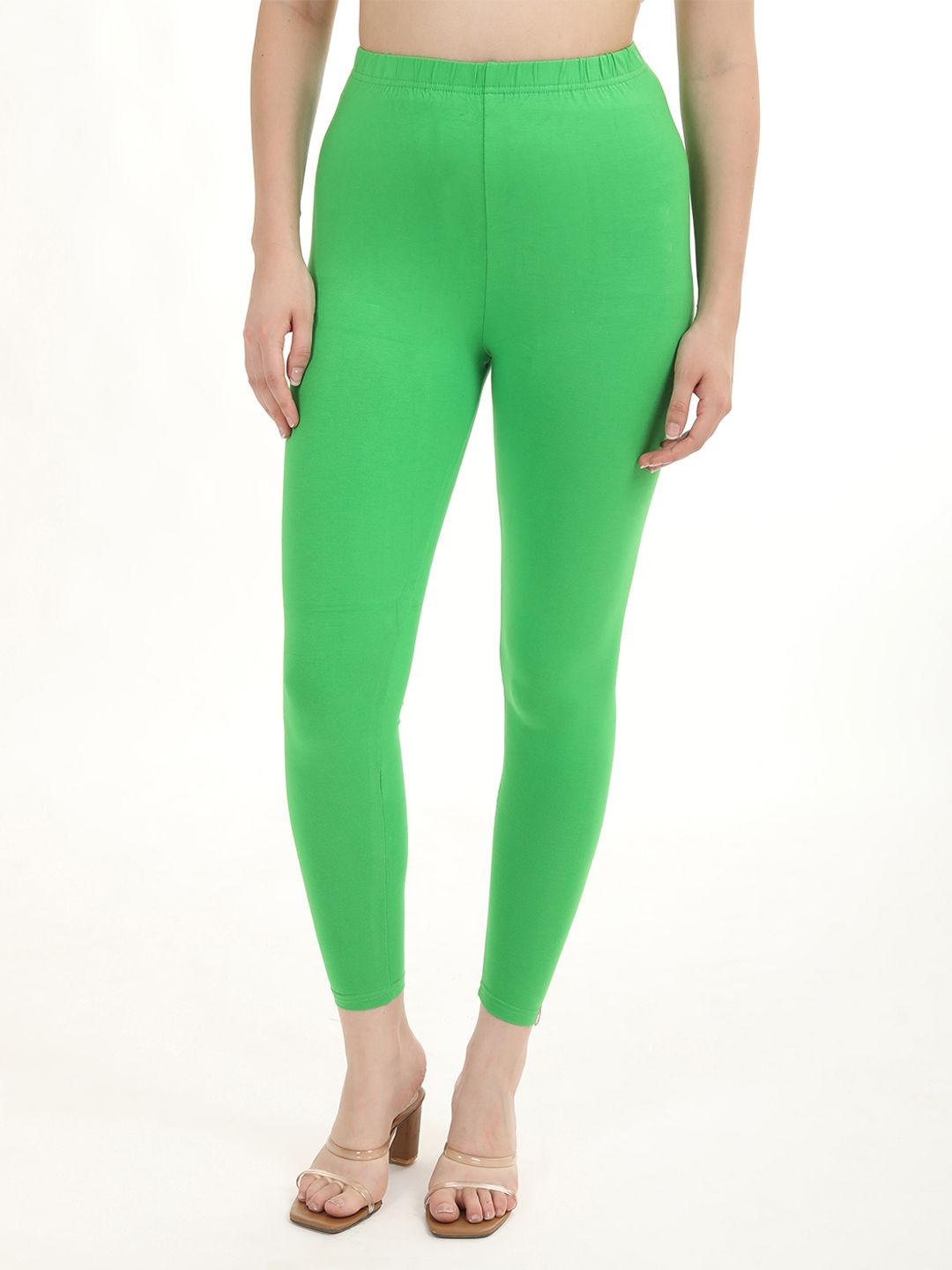 

Fly Birds Women Mid-Rise Ankle-Length Leggings, Green