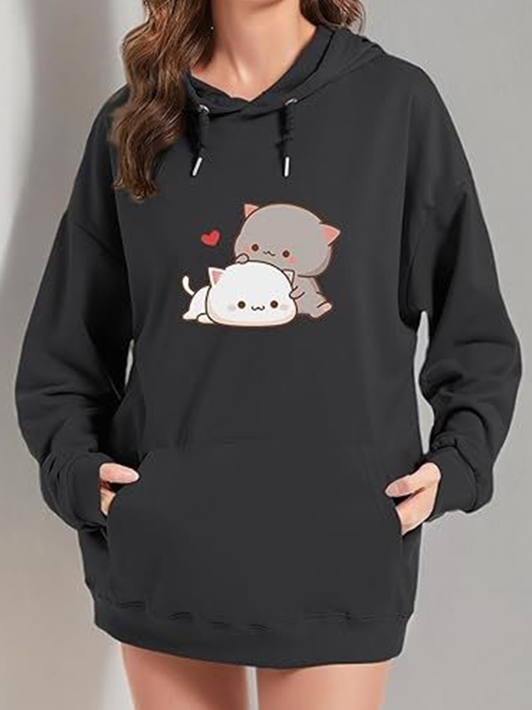 

FLEEPSHORT COLLECTION Unisex Kids Hooded Sweatshirt, Black