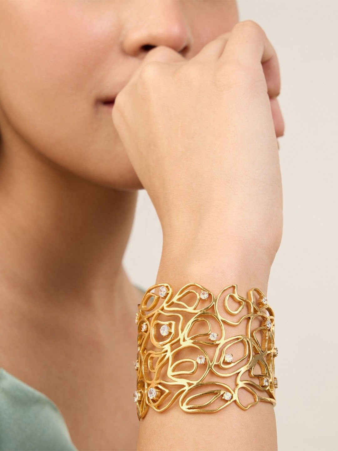 

MNSH Gold-Plated Cuff Bracelet