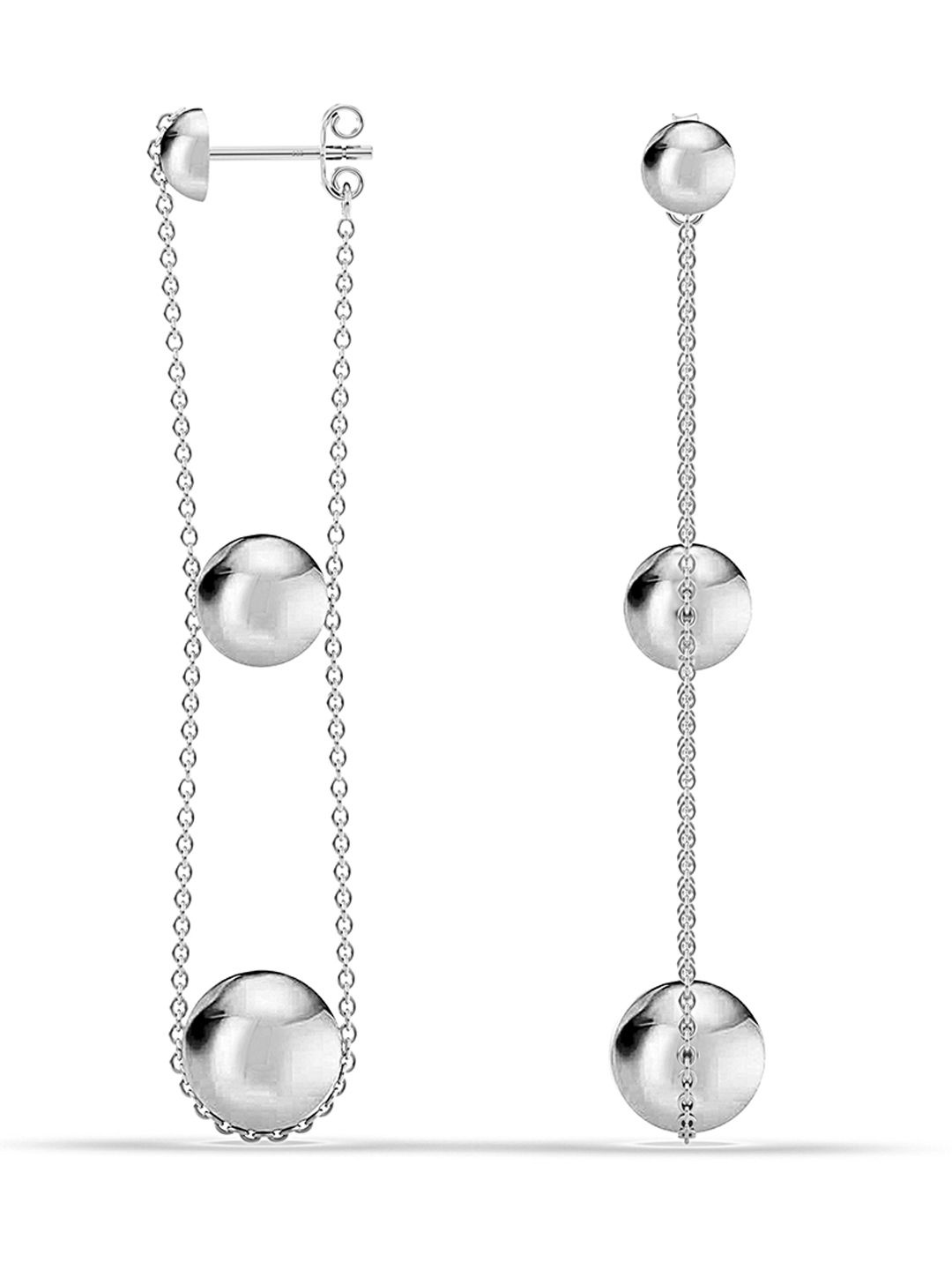 

LeCalla 925 Sterling Silver-Plated Contemporary Drop Earrings