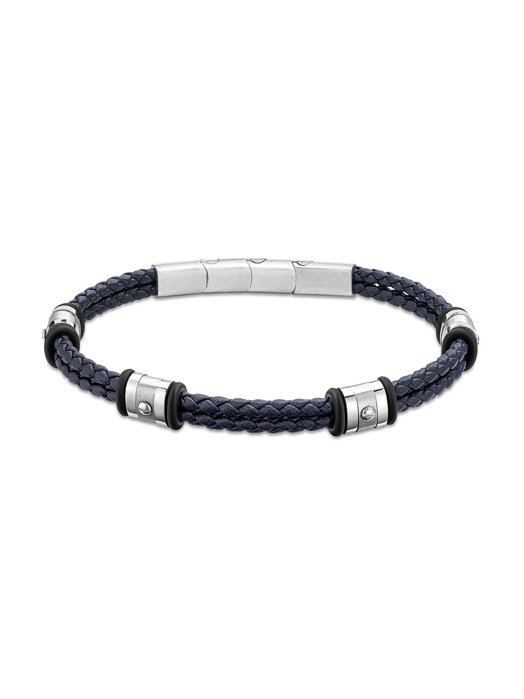 

Ducati Men CONTESA Stainless Steel Wraparound Bracelet, Blue