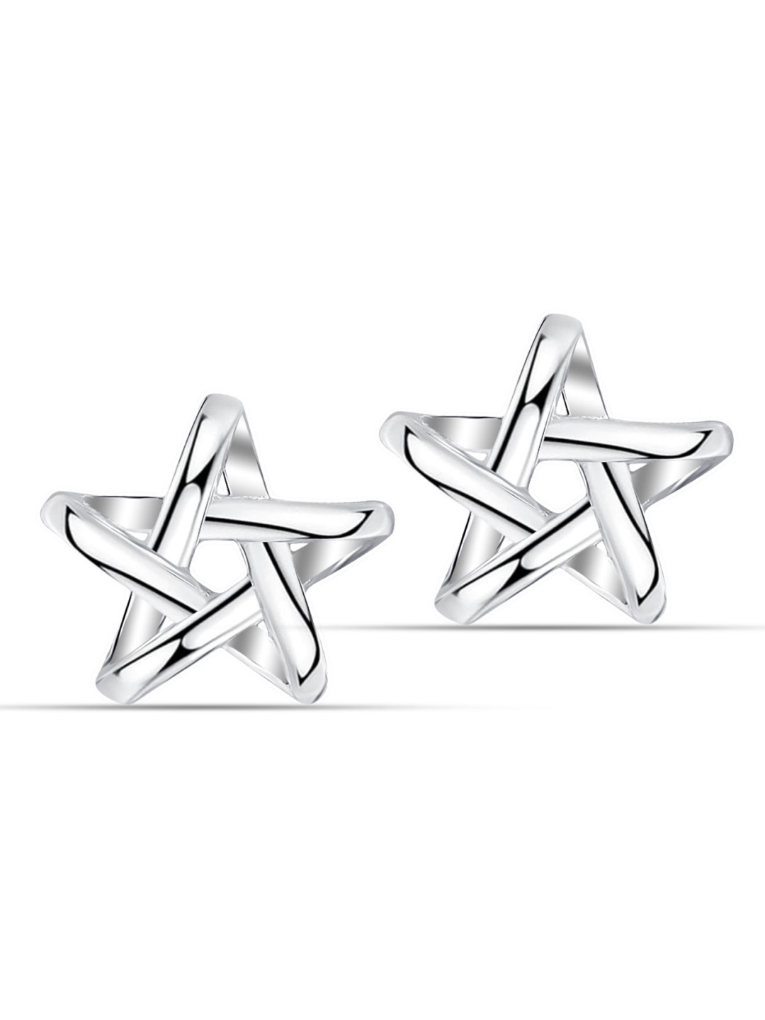 

LeCalla 925 Sterling Silver-Plated Star Shaped Studs