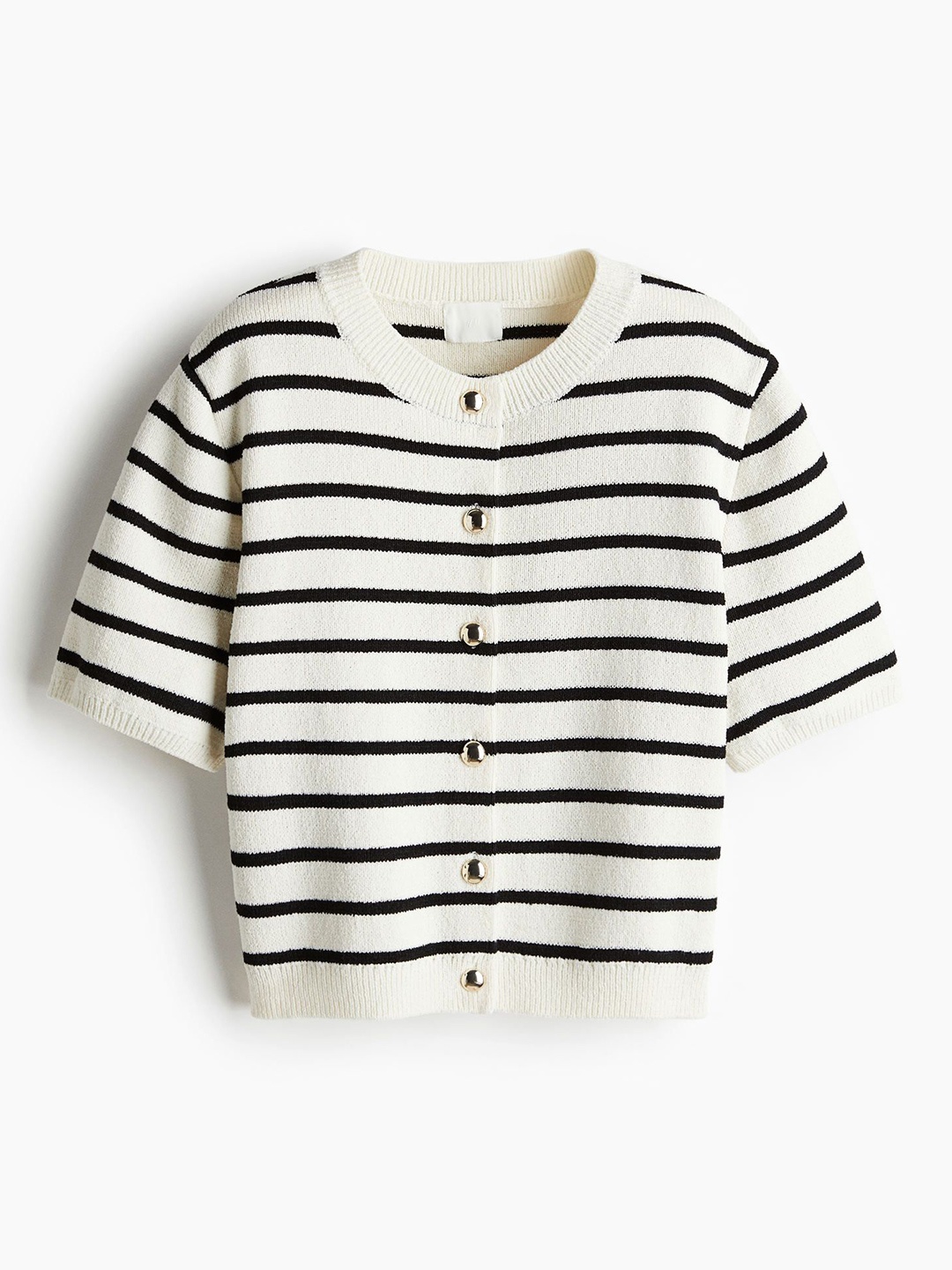 

H&M Short-Sleeved Cardigan, White