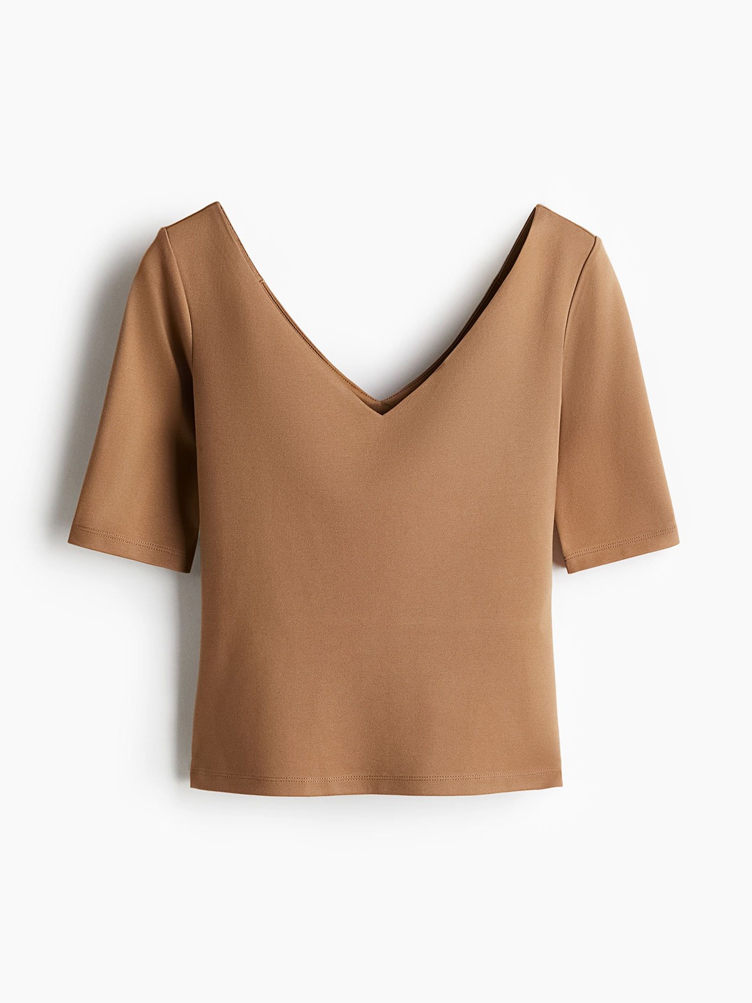 

H&M V-Neck Top, Beige