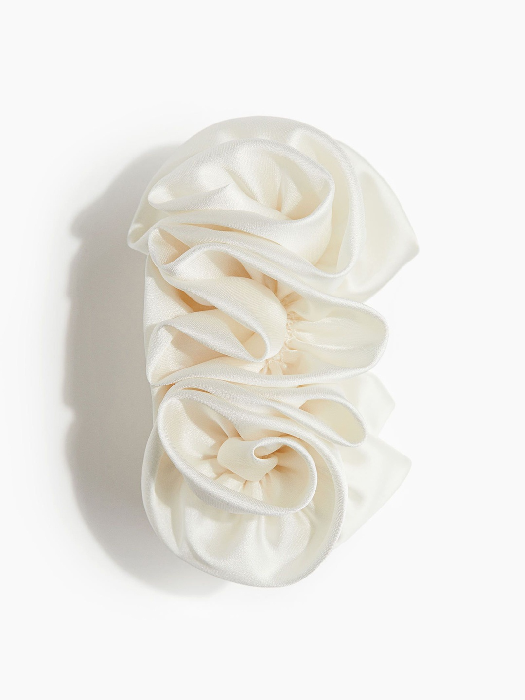 

H&M Satin-Covered Hair Claw, White