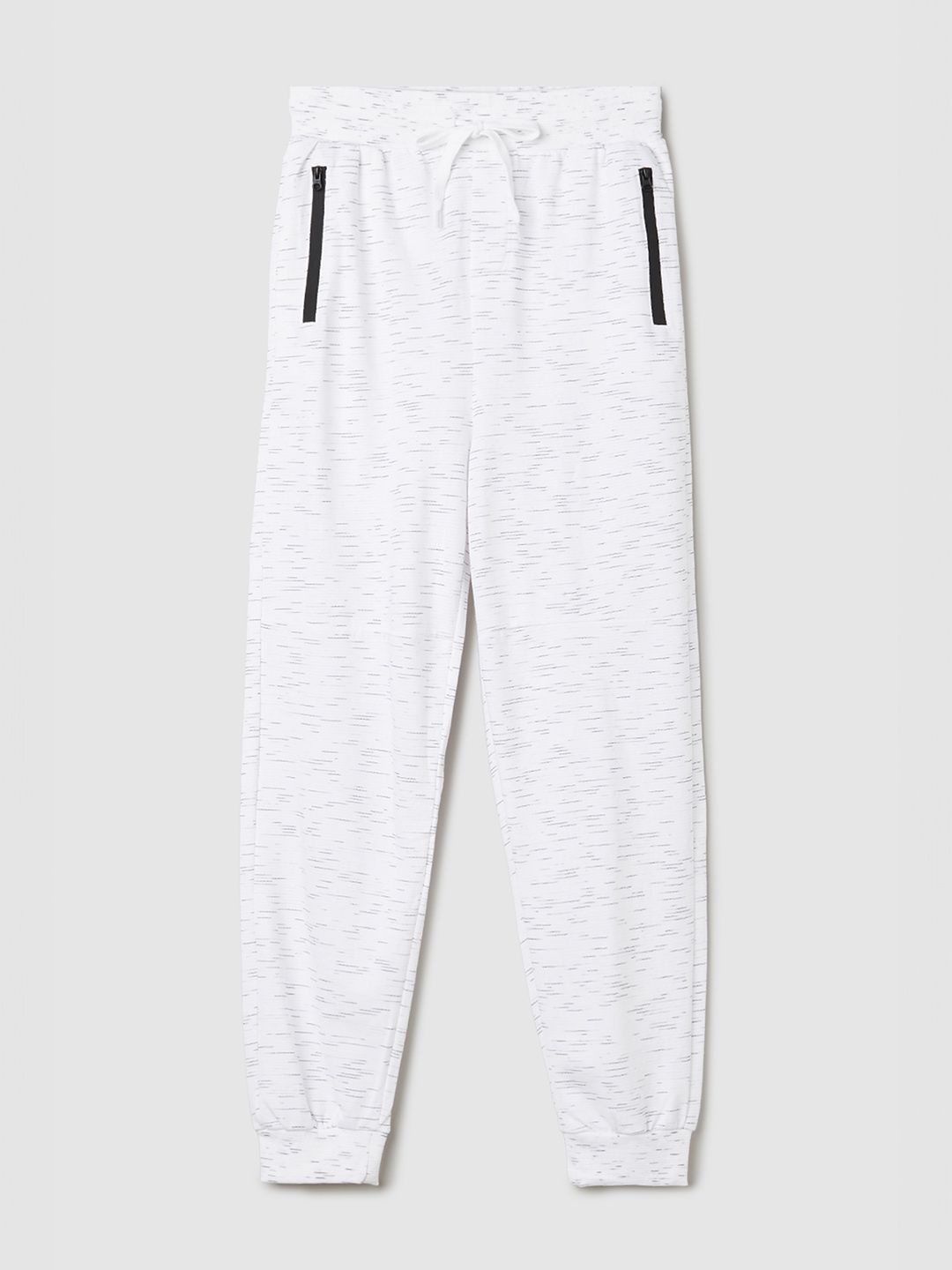 

max Boys Printed Mid-Rise Joggers, White