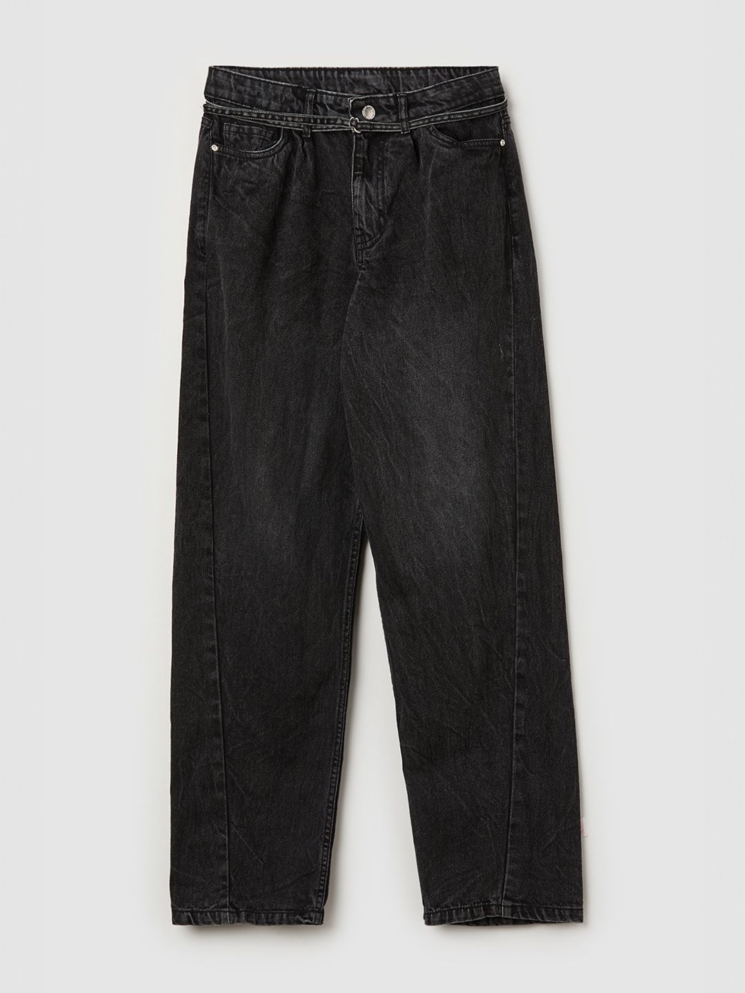 

max Girls Mid-Rise Cotton Jeans, Black