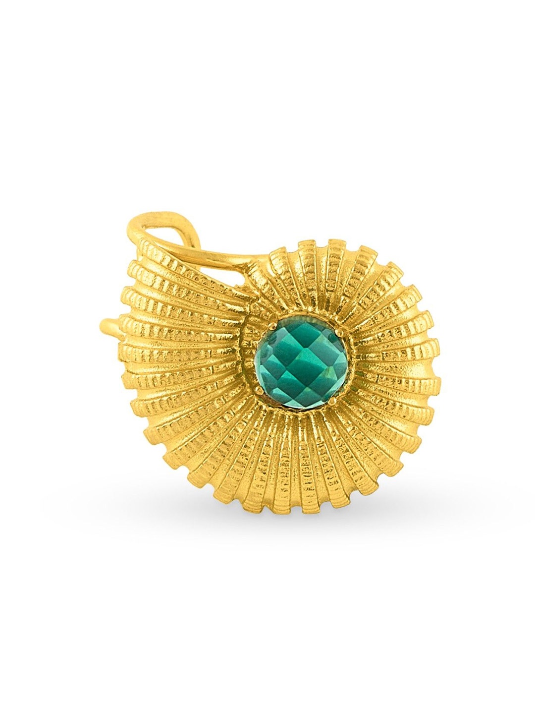 

MNSH Stone Studded Contemporary Ear Cuff Earrings, Gold