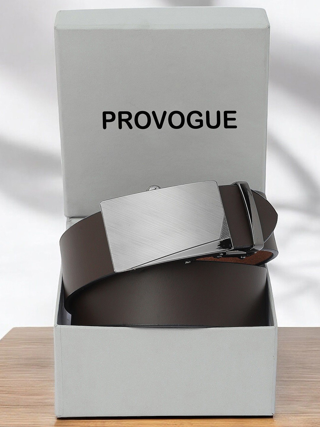 

Provogue Men Textured Leather Formal Belt, Brown