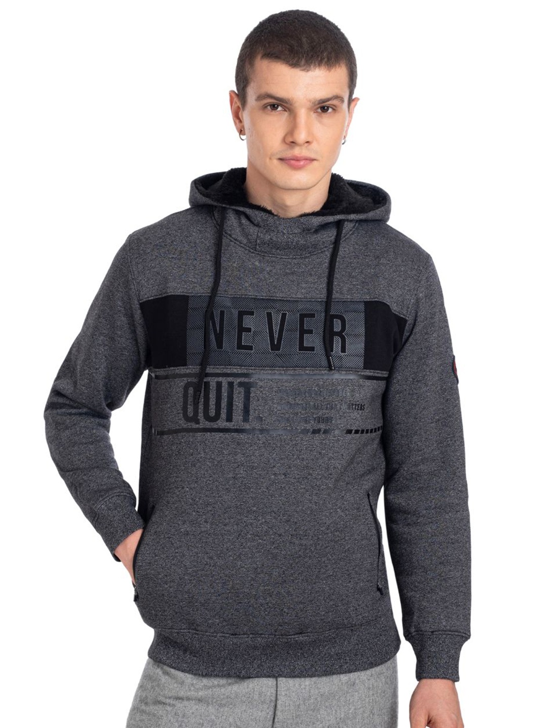 

AXMANN Men Hooded Sweatshirt, Black