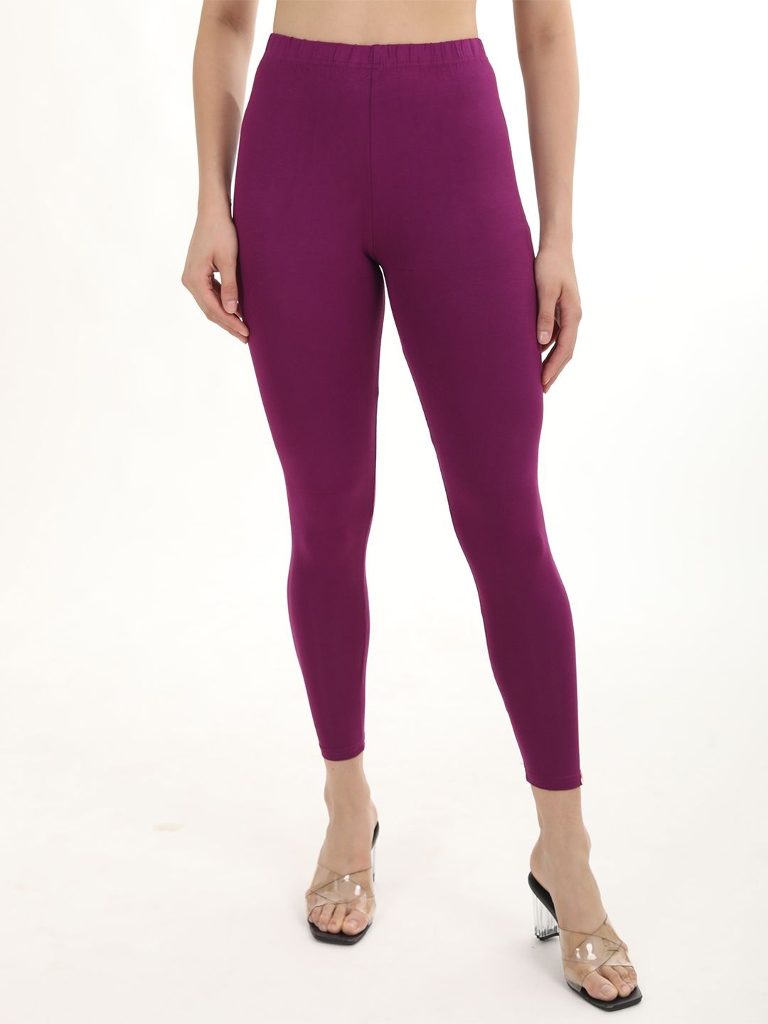 

Fly Birds Women Mid-Rise Ankle-Length Leggings, Purple