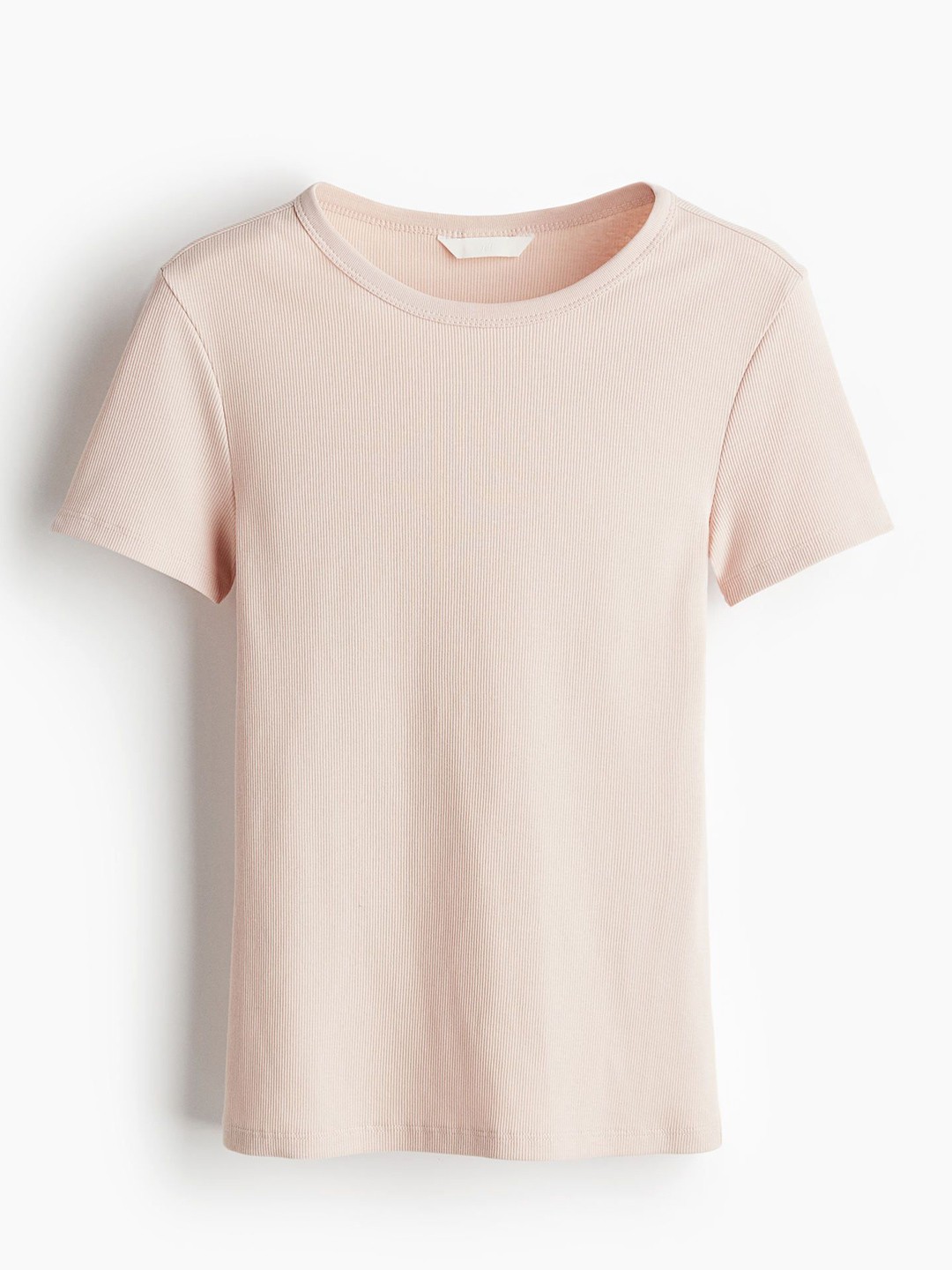 

H&M Ribbed T-shirt, Pink