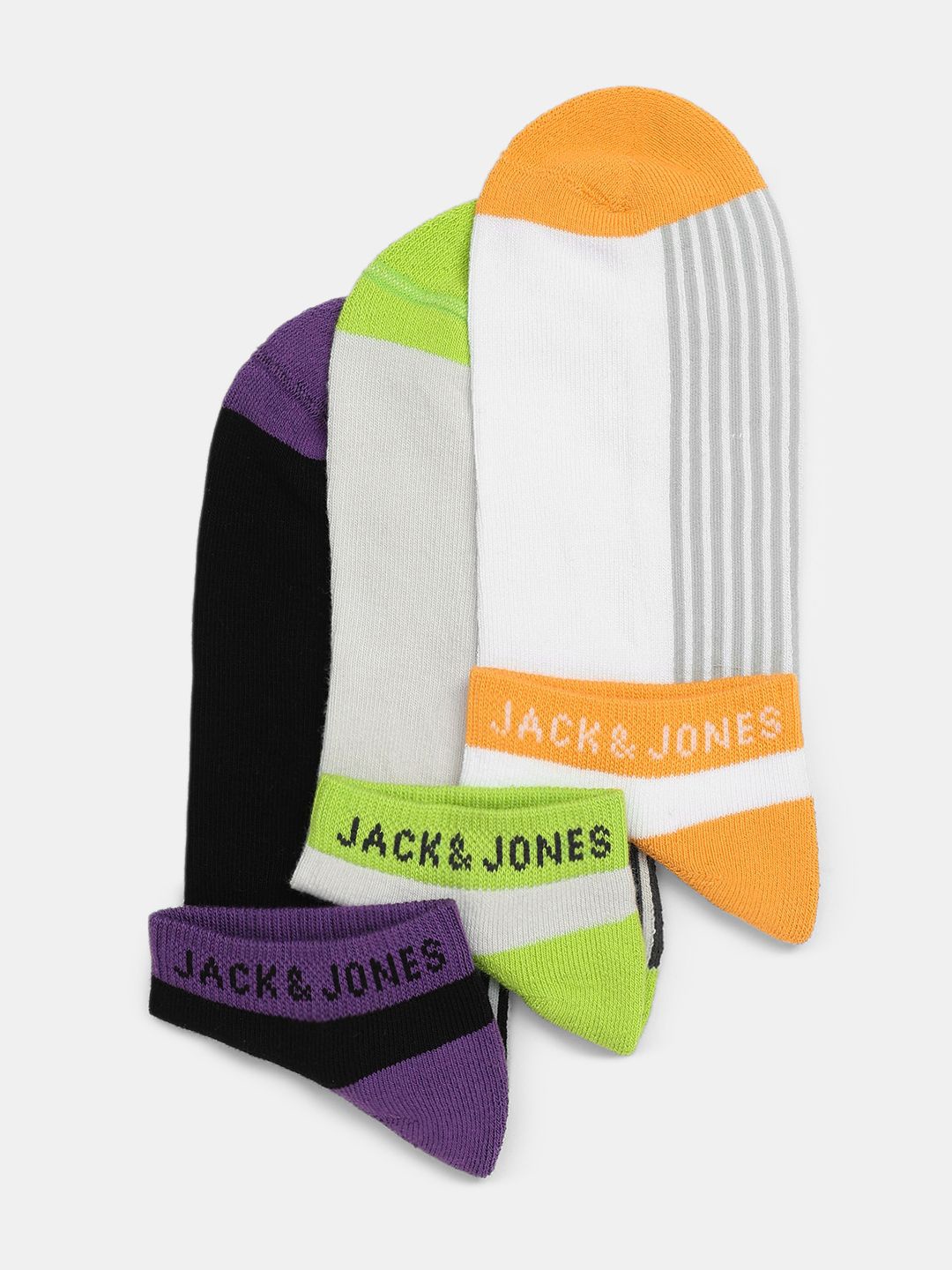 

Jack & Jones Men Pack Of 3 Printed Ankle-Length Socks, Purple