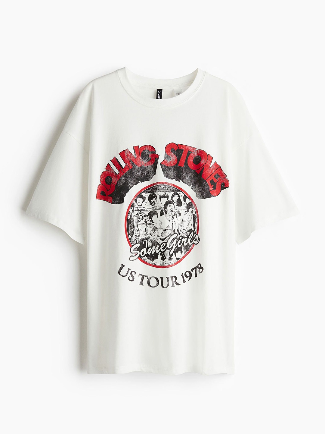 

H&M Oversized Printed T-shirt, White