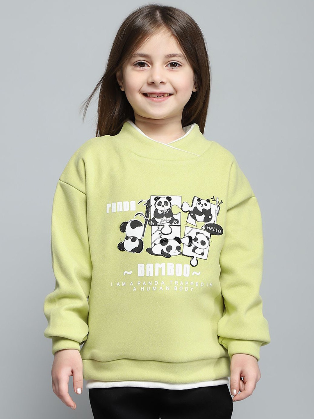 

Monte Carlo Girls Graphic Printed Sweatshirt, Green