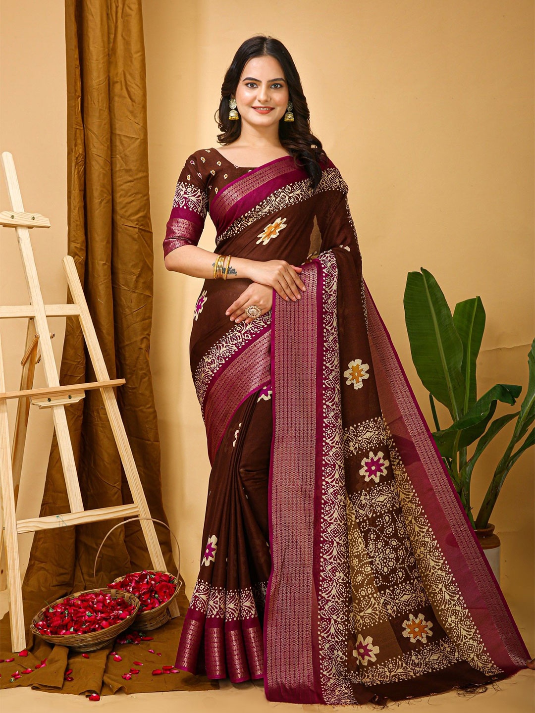 

LeeliPeeri Designer Zari Saree, Maroon