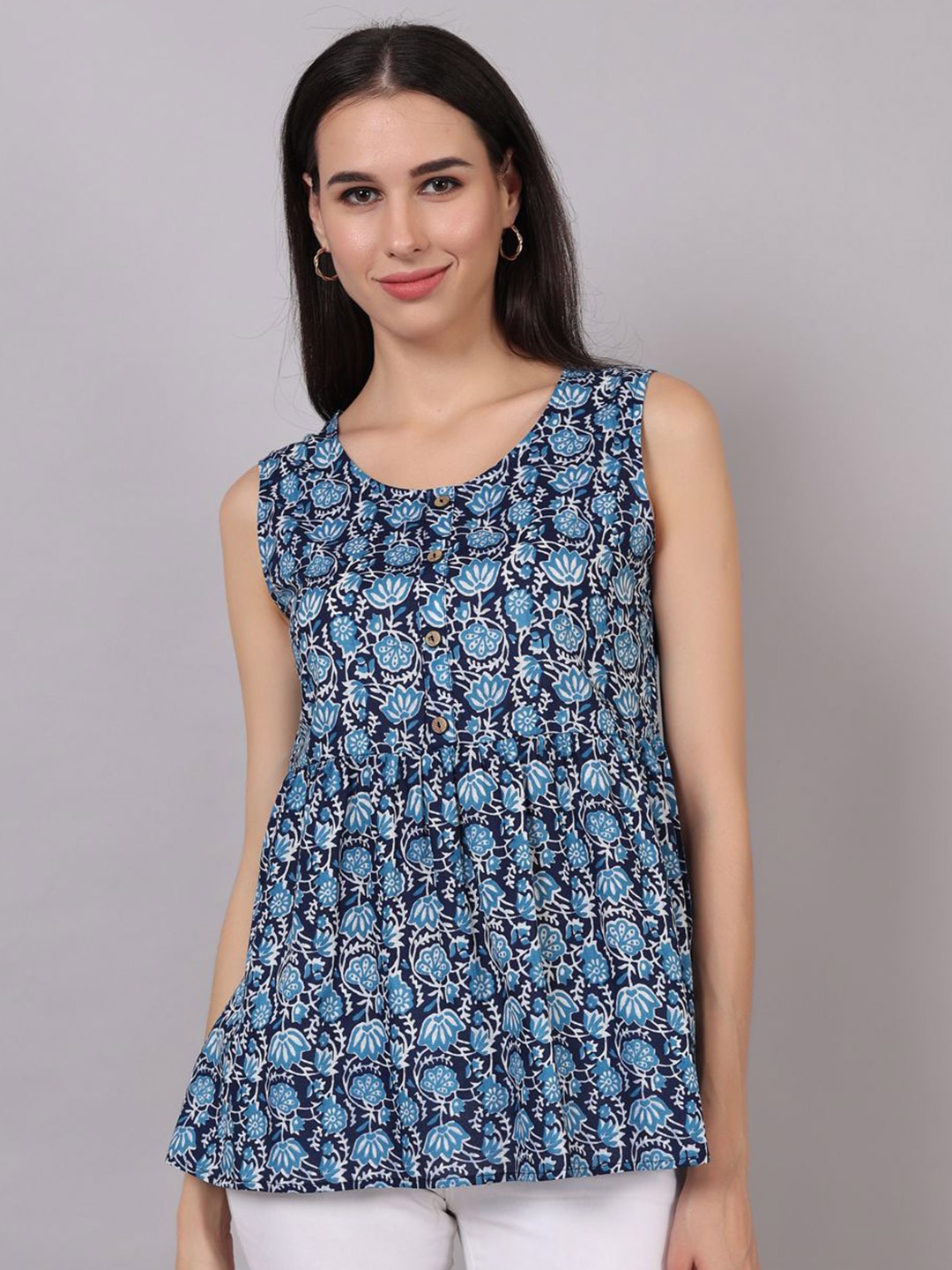 

Jaamso Royals Printed Tunic, Navy blue
