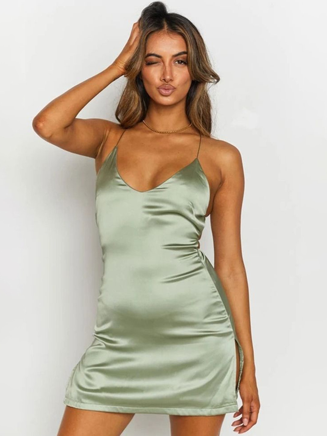 

LULU & SKY Women Bodycon Mini Dress, Green