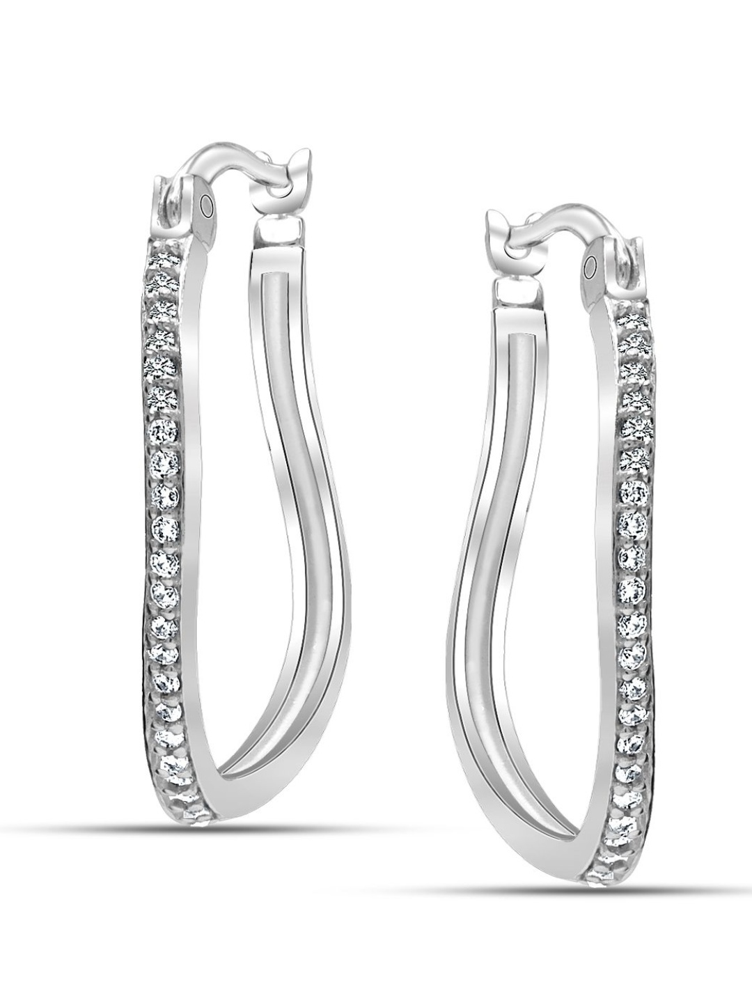 

LeCalla Contemporary Hoop Earrings, Silver