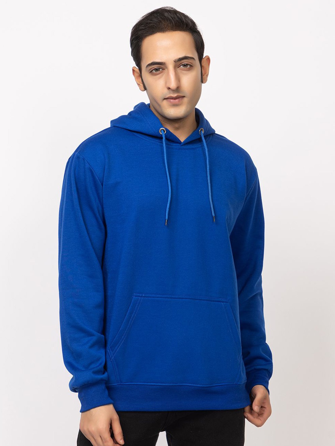 

HILFIRE REGION Men Cotton Fleece Hooded Sweatshirt, Blue