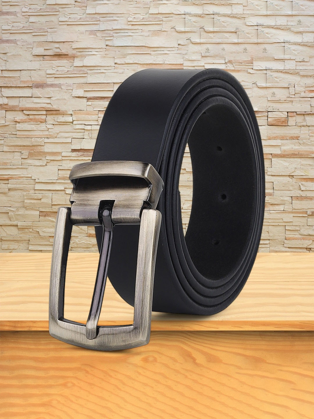 

Provogue Men Leather Formal Belt, Black