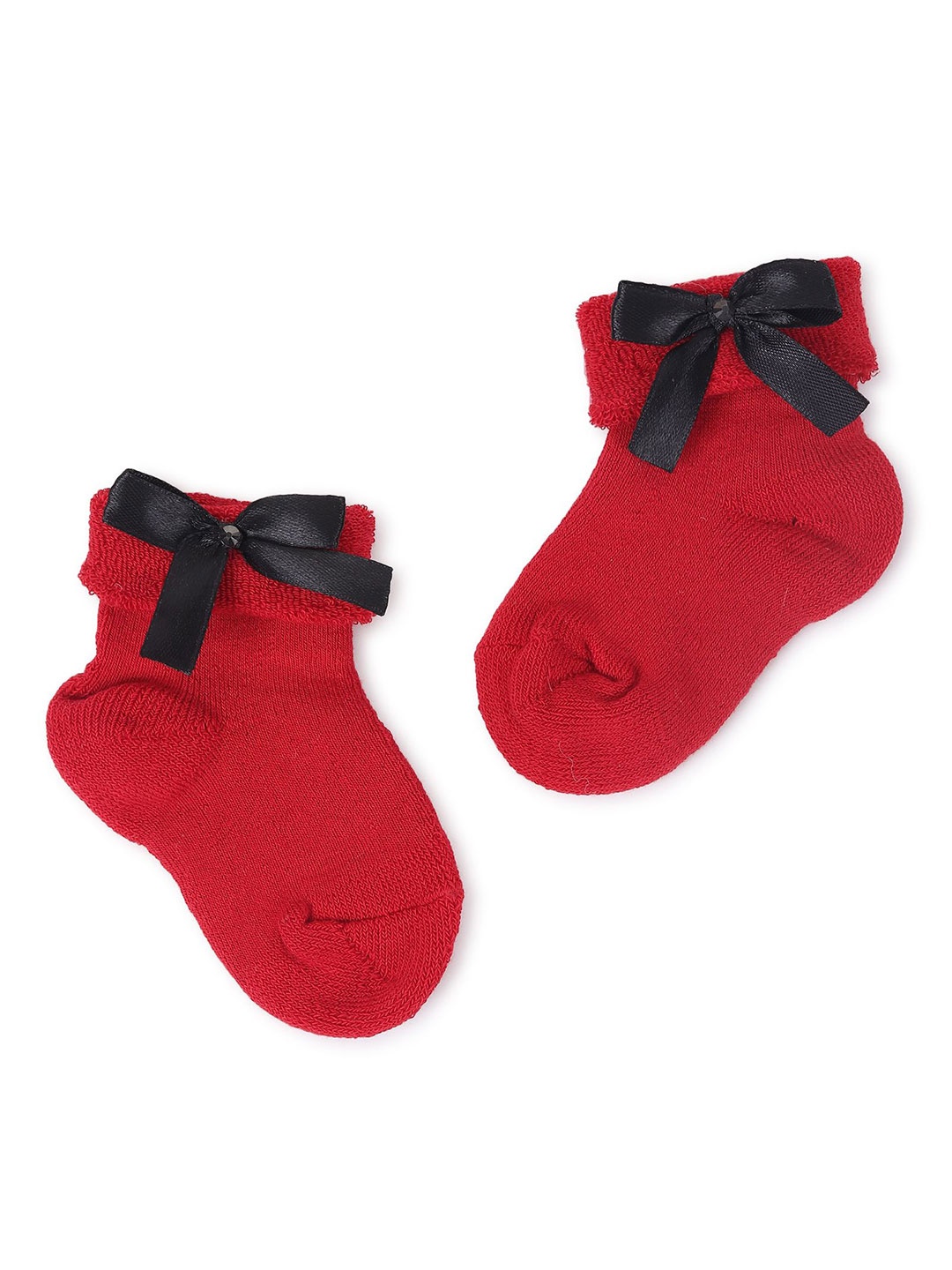 

TIPY TIPY TAP Kids Ankle-Length Bow Socks, Red