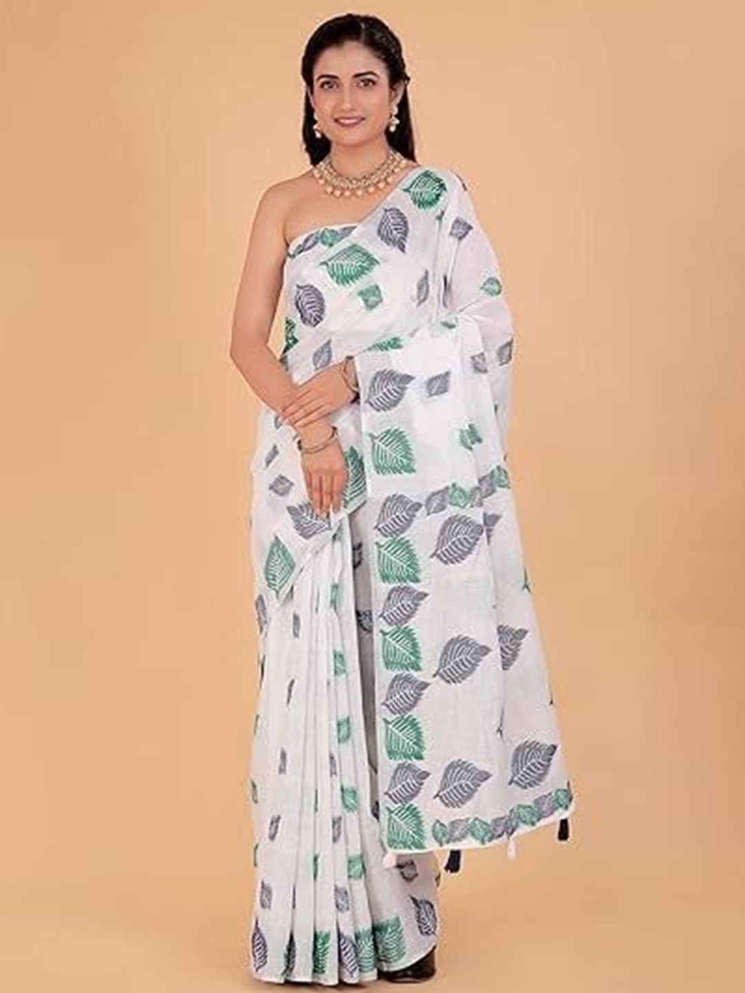 

NEGRONI Ethnic Motifs Saree, White