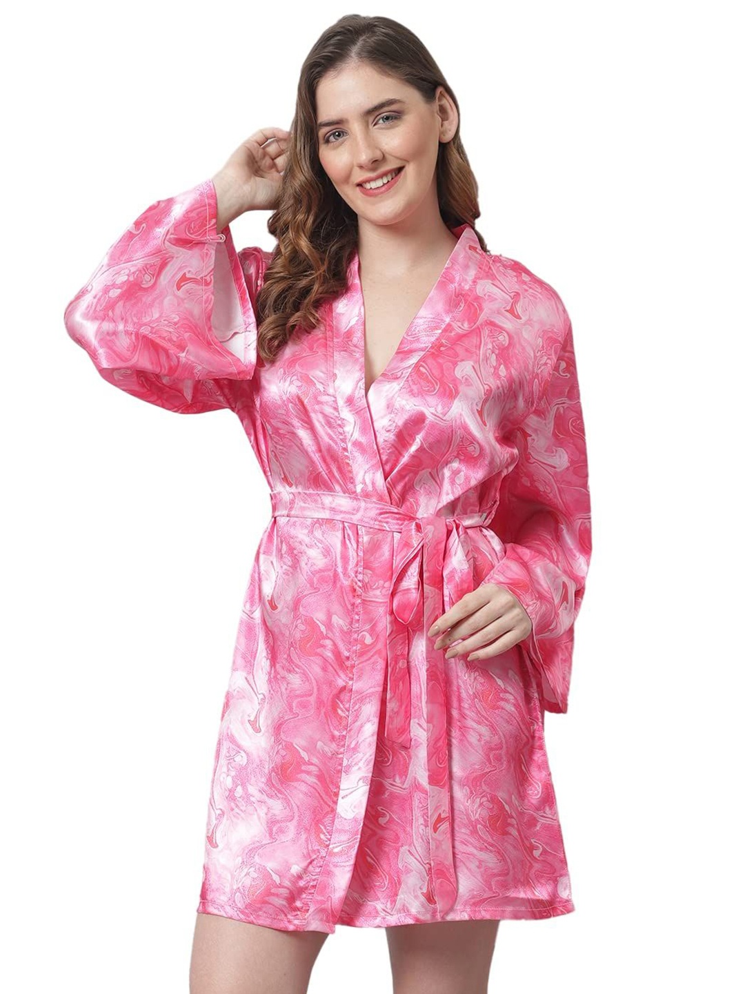 

Beera Printed Nightdress, Pink