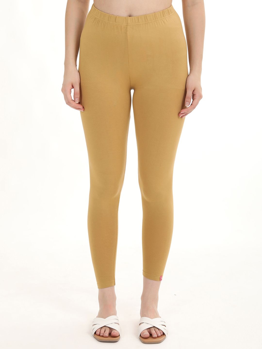 

Fly Birds Women Mid-Rise Ankle-Length Leggings, Beige