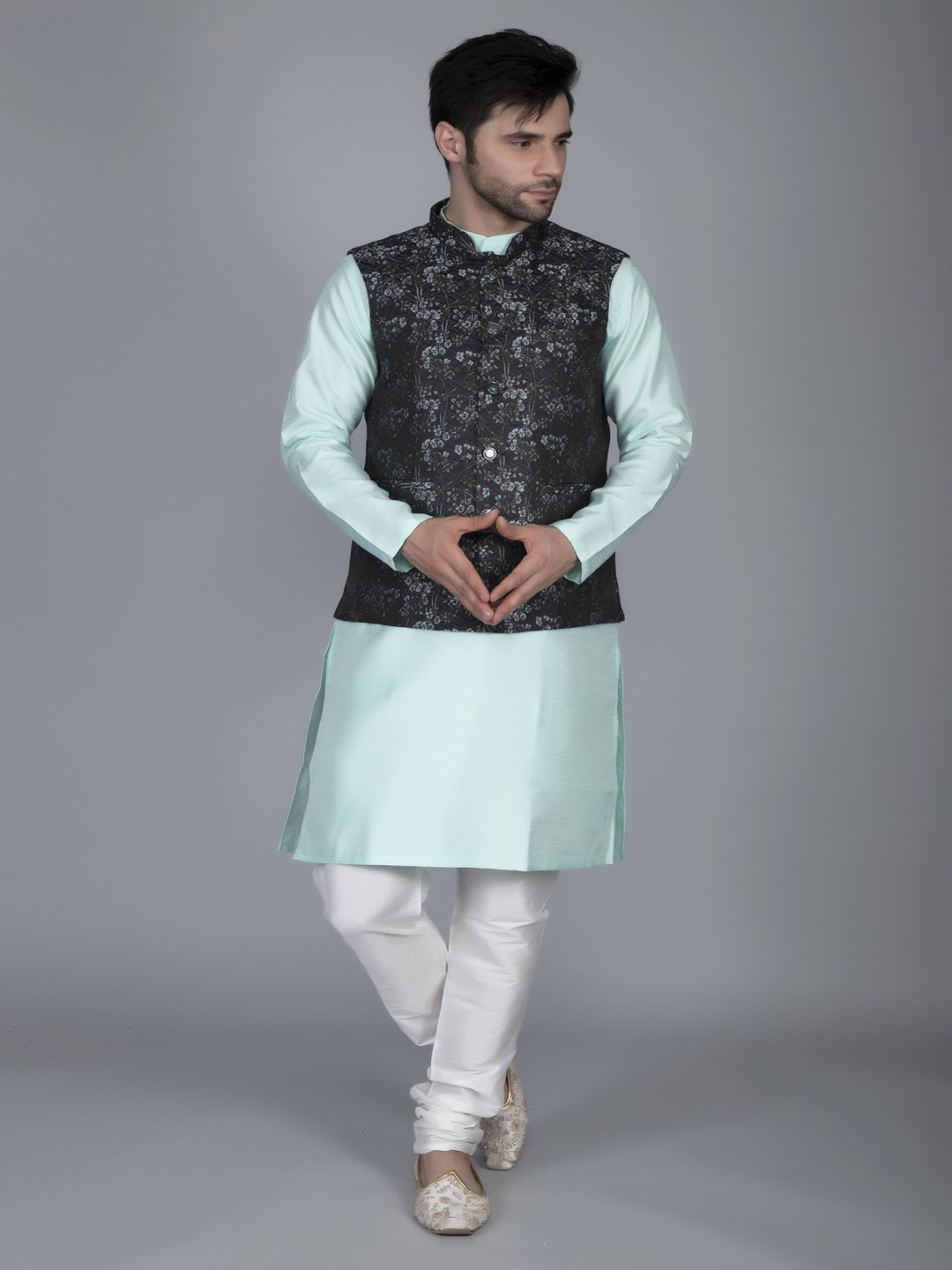 

Ethluxis Men Regular Kurta with Pyjamas, Sea green