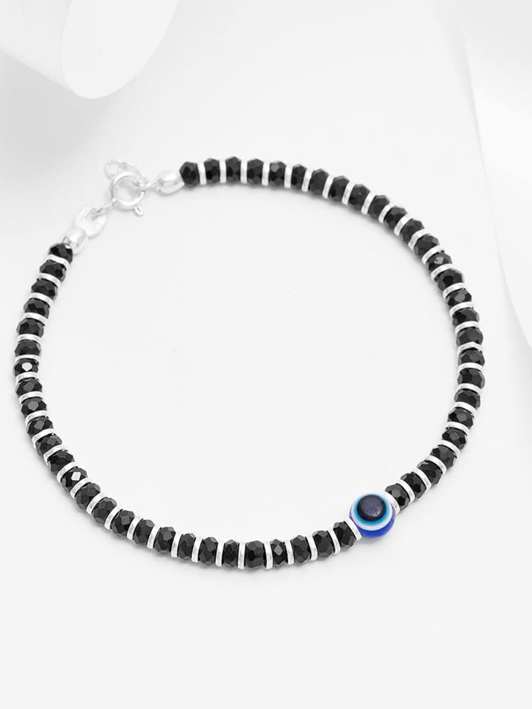 

AARTISAI Beaded Evil Eye Wraparound Bracelet, Silver