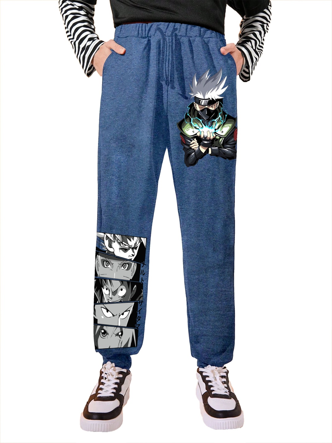 

BAESD Boys Printed Joggers Trousers, Blue