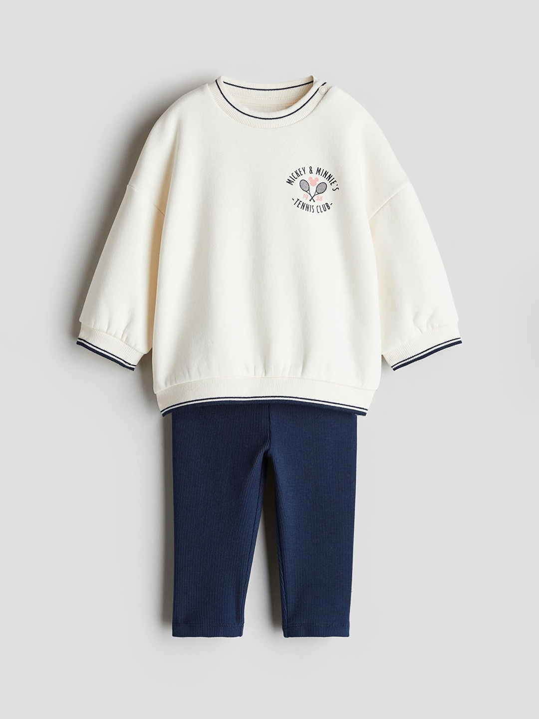 

H&M Girls 2-Piece Sweatshirt And Leggings Set, White