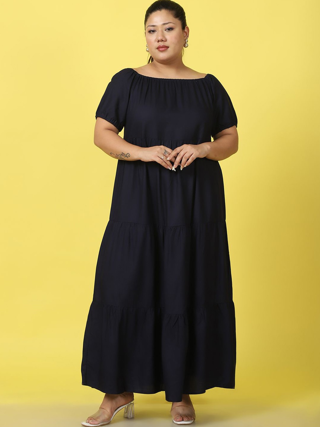

theRebelinme A-Line Maxi Dress, Navy blue