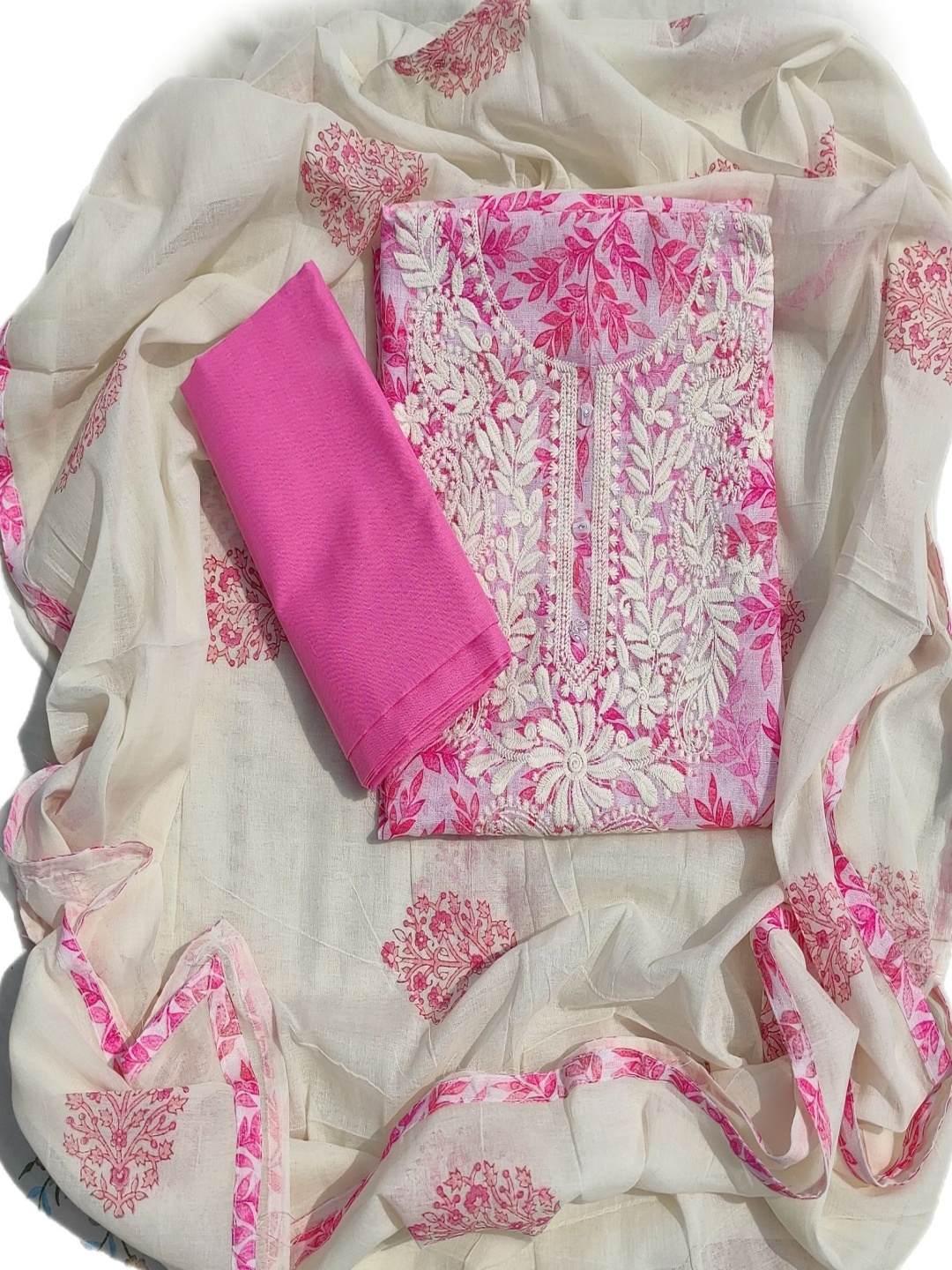 

GC 80 BY GAURI COLLECTION Unstitched Dress Material, Pink