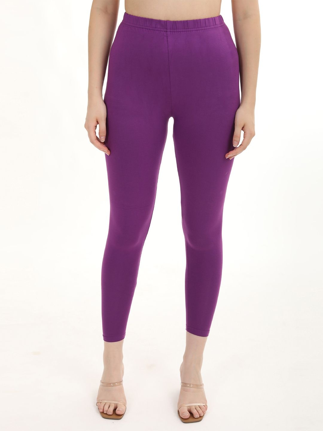 

Fly Birds Mid-Rise Ankle-Length Leggings, Violet