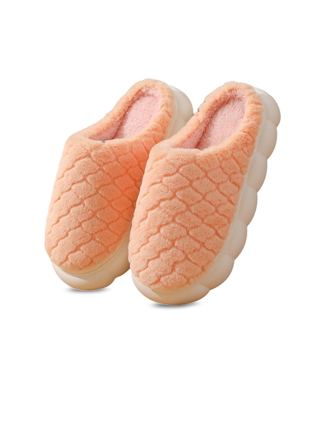 

glitchez Women Sliders Flip Flops, Peach