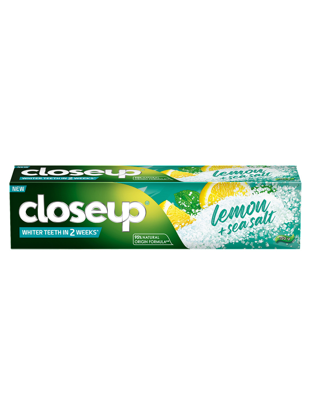 

Closeup Lemon & Sea Salt Toothpaste For Whiter Teeth - 150g, Green