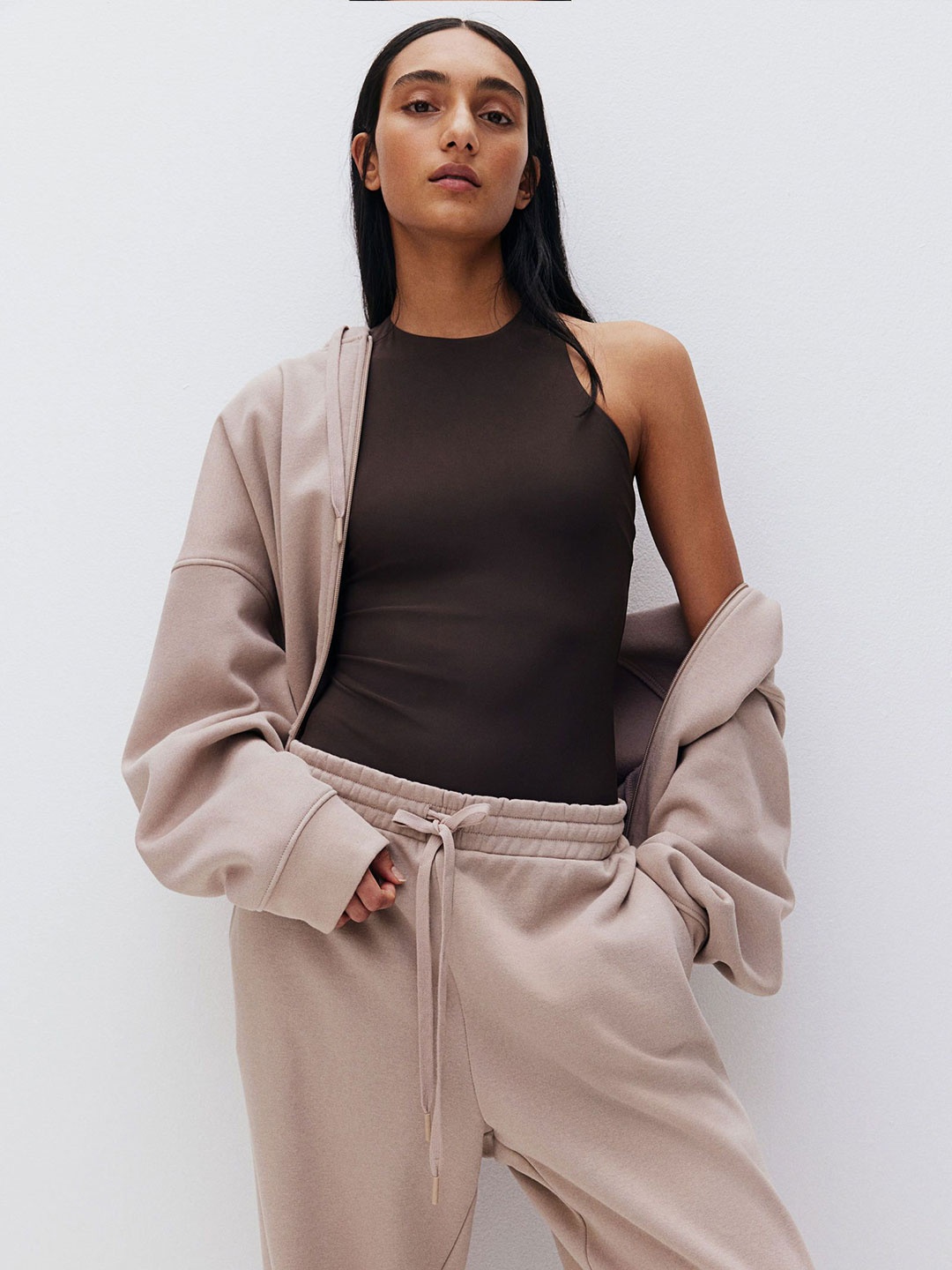 

H&M Short Zip-Through Hoodie, Pink