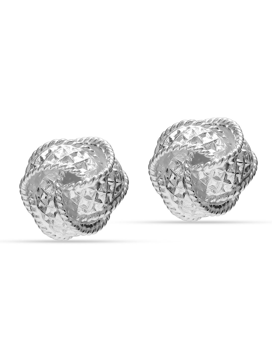 

LeCalla Contemporary Studs Earrings, Silver