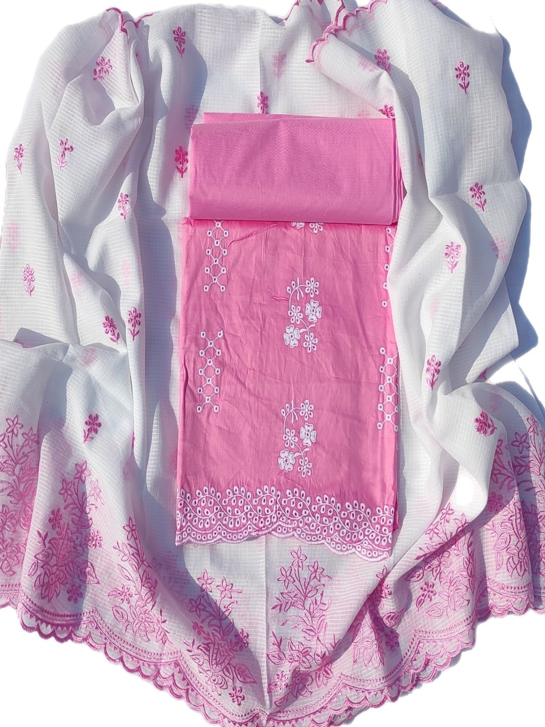 

GC 80 BY GAURI COLLECTION Unstitched Dress Material, Pink